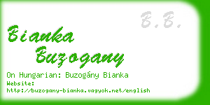 bianka buzogany business card