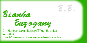 bianka buzogany business card